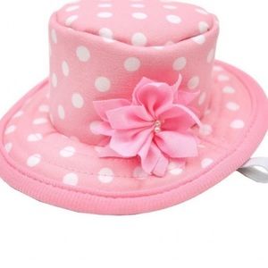 NWT Vibrant Life Dog Bucket Hat Pink/White polka dots.Size M/L (up to 90 pounds)